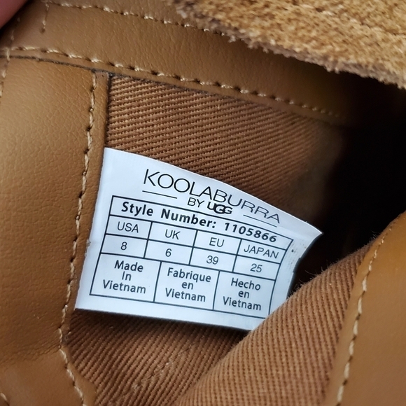 KOOLABURRA by Ugg Suede Samiah Buckle Boots Chestnut Brown New Size 8 - Picture 9 of 10